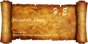 Hivatal Emma névjegykártya